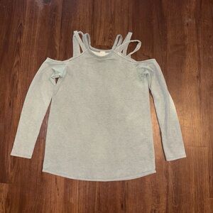 Olive Green Cold Shoulder Top